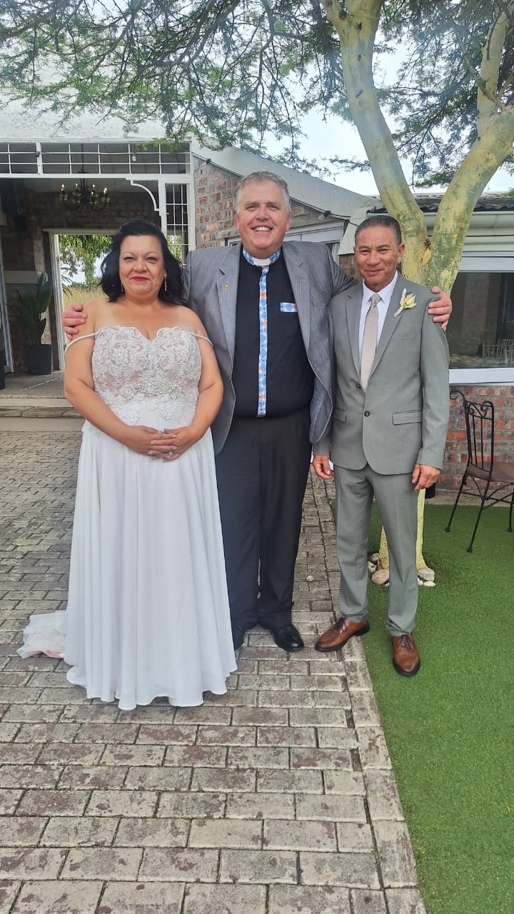 Wedding ceremony by Dr. Gerrit Rademeyer in Winburg