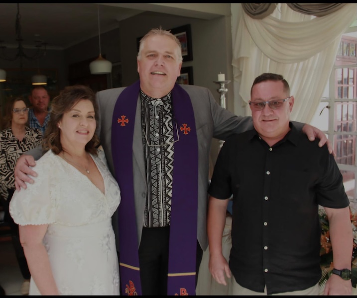 Wedding ceremony by Dr. Gerrit Rademeyer in Winburg