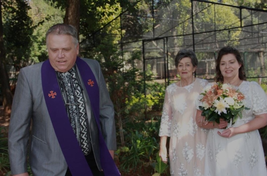 Wedding ceremony by Dr. Gerrit Rademeyer in Winburg